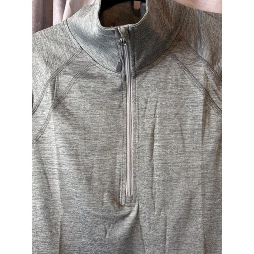 Eddie Bauer Women's Gray Resolution Stretch Long Sleeve 1/4 Zip Pullover L - Picture 4 of 10